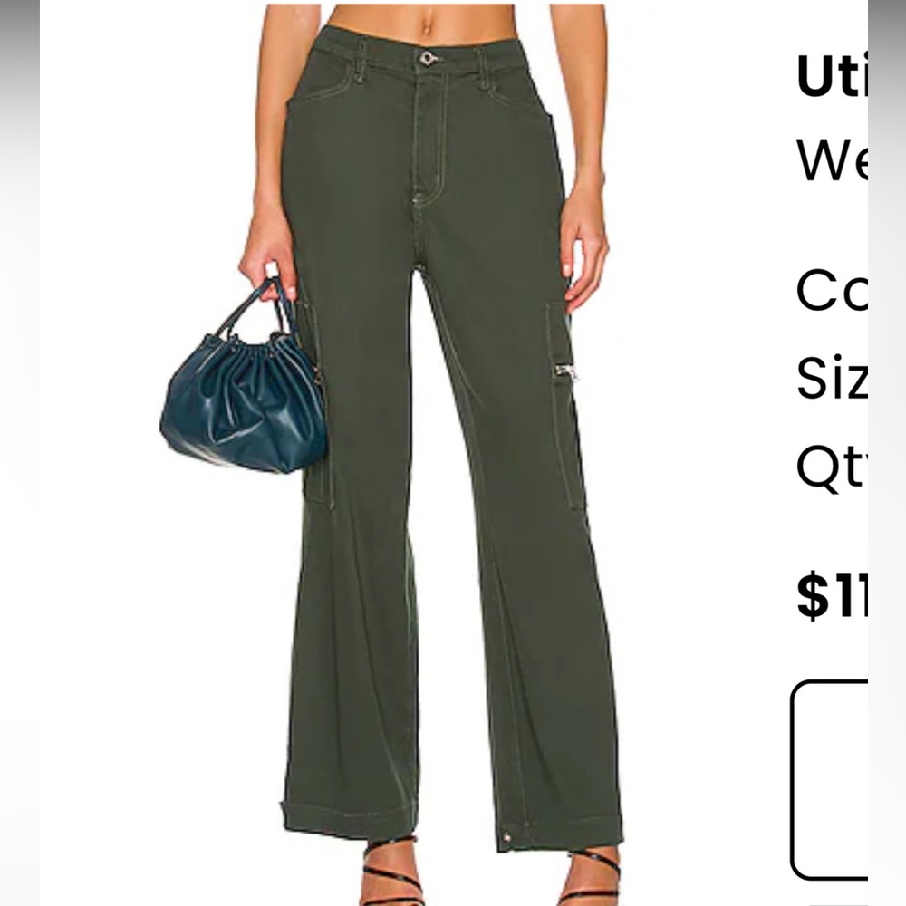 WeWoreWhat Women's Olive Green Cargo Pants